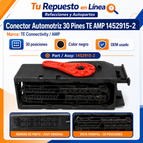57f3cf6b-3dc6-43d0-8b74-c8f01def26cc Conector Arnés Freno Epb 30 Pines Te Amp 1452915-2 Oem