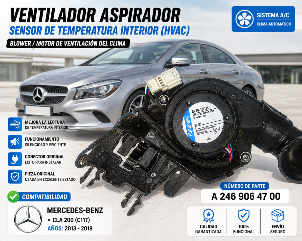 Mercedes-benz Cla 200 Blower Ventilador Clima A2469064700