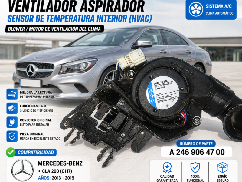 5d002bc2-709d-42ce-8cde-964101095547 Mercedes-benz Cla 200 Blower Ventilador Clima A2469064700