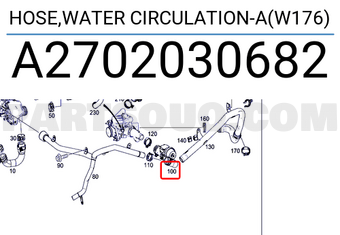 A2702030682-COVER Mercedes-benz Cla 200 14 Manguera Refrigerante A2702030682