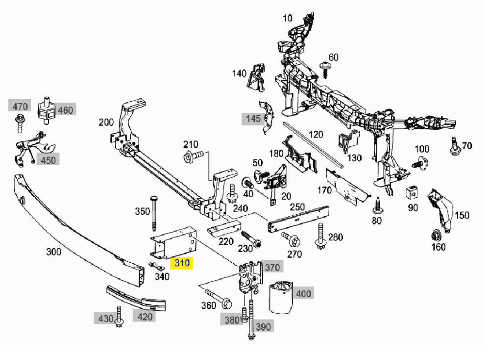 Absorbedor Defensa Del Der Mercedes Cla A2466200295 Oem