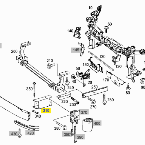 Absorbedor Defensa Del Der Mercedes Cla A2466200295 Oem