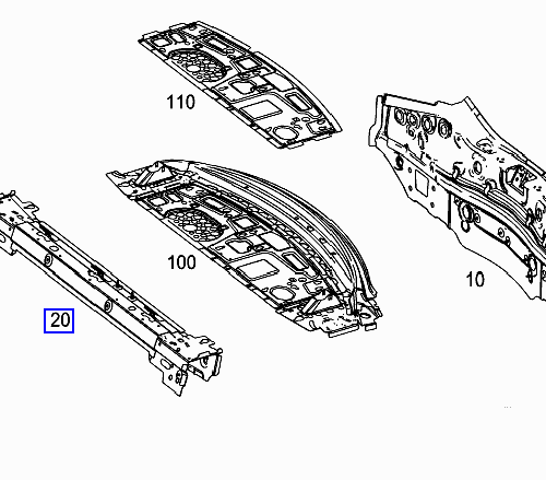 Refuerzo Defensa Trasera Mercedes Cla 200 2014 A1176100014