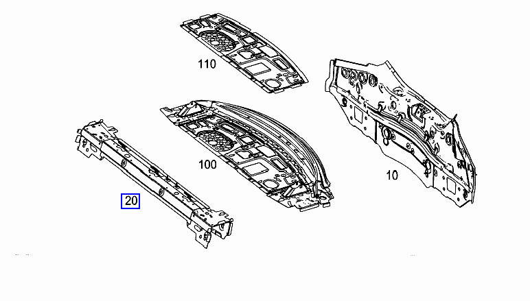 Refuerzo Defensa Trasera Mercedes Cla 200 2014 A1176100014