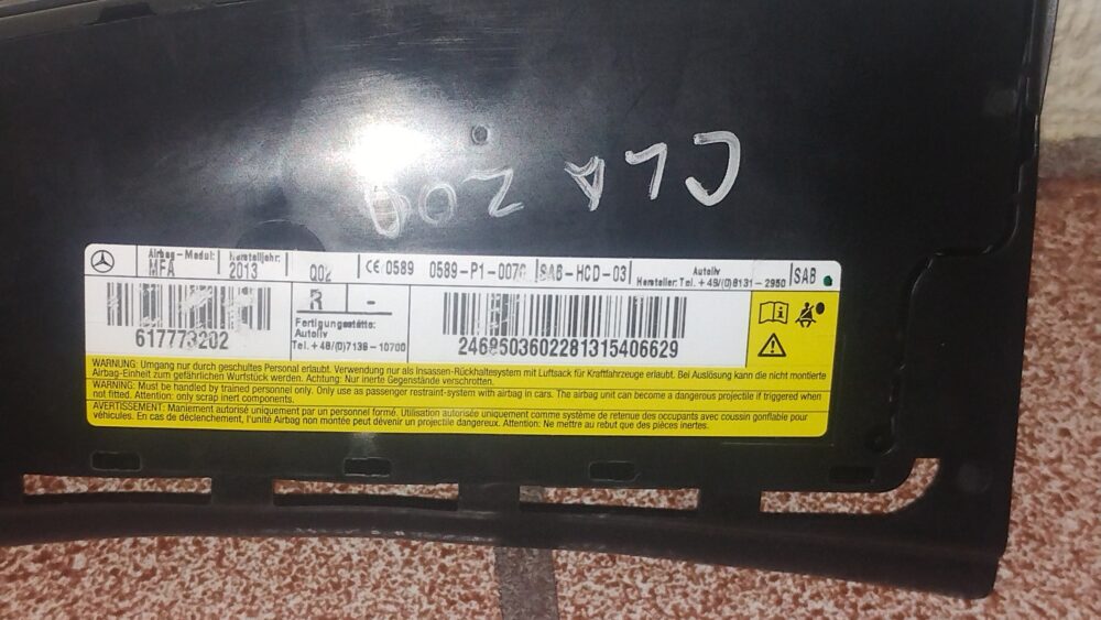 Mercedes-benz Cla 200 2014 Airbag Asiento Der A2468603602