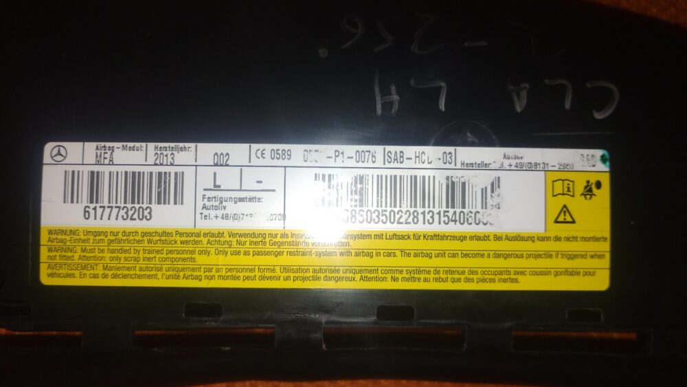 IMG_20251102_163804537 Mercedes-benz Cla 200 2014 Bolsa De Aire Del Izq A2468603502