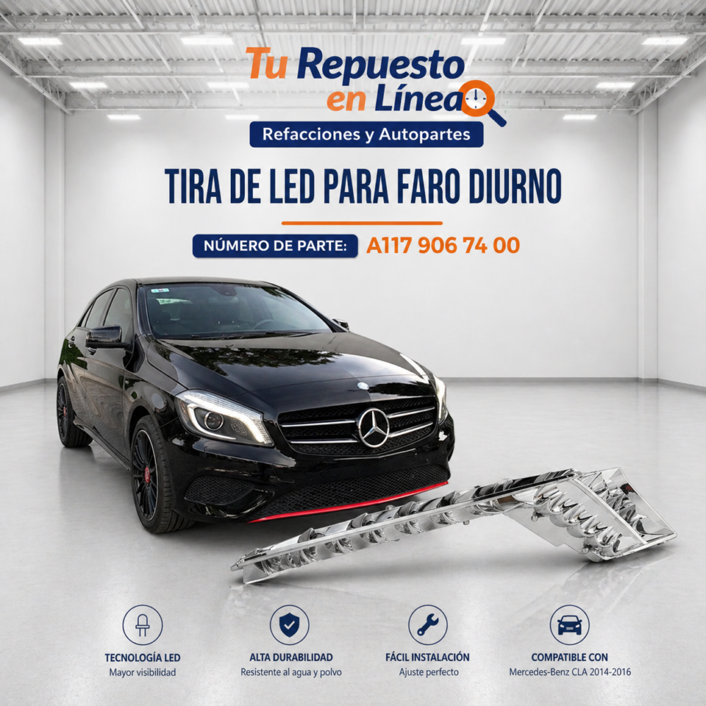 a7fa70ef-f1d9-46a7-9eee-f2241b1dac3b Mercedes-benz Cla200 2014 Luz Led Diurna Derecha A1179060251