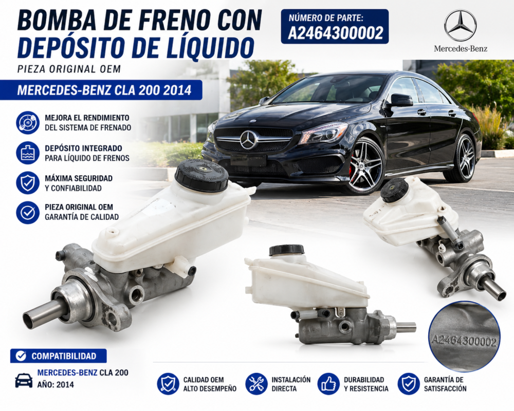 f9808080-375b-4c49-8ea1-3aad5c456b0e Mercedes-benz Cla 200 2013-2016 Bomba Freno A2464300002