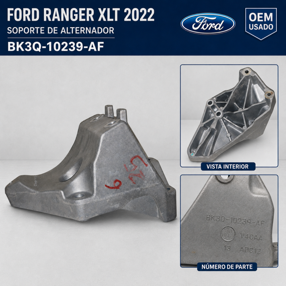 1 Ford Ranger Xlt 2019-2022 Soporte Alternador Bk3q-10239-af