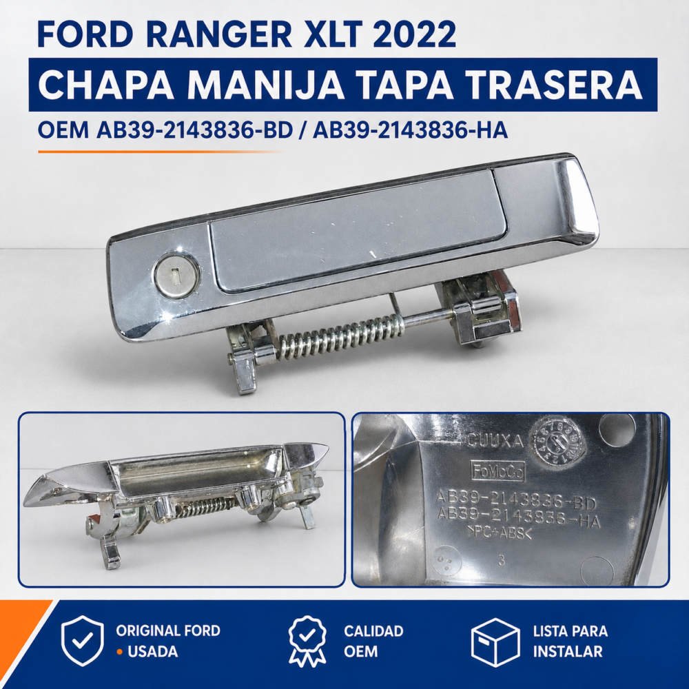 1 Ford Ranger Xlt 2017-2022 Manija Tapa Trasera Ab39-2143836