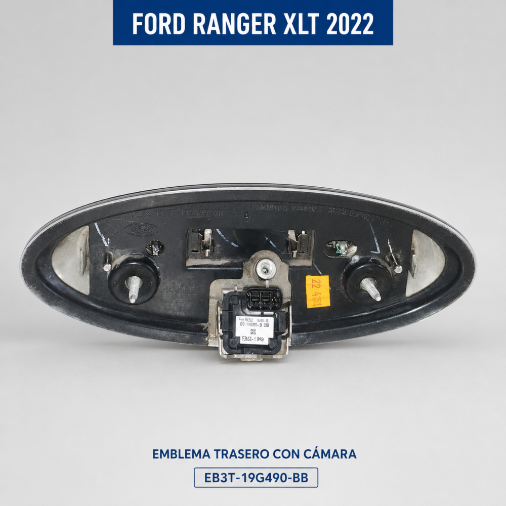 10 Ford Ranger Xlt 2022 Emblema Trasero Cámara Eb3t-19g490-bb