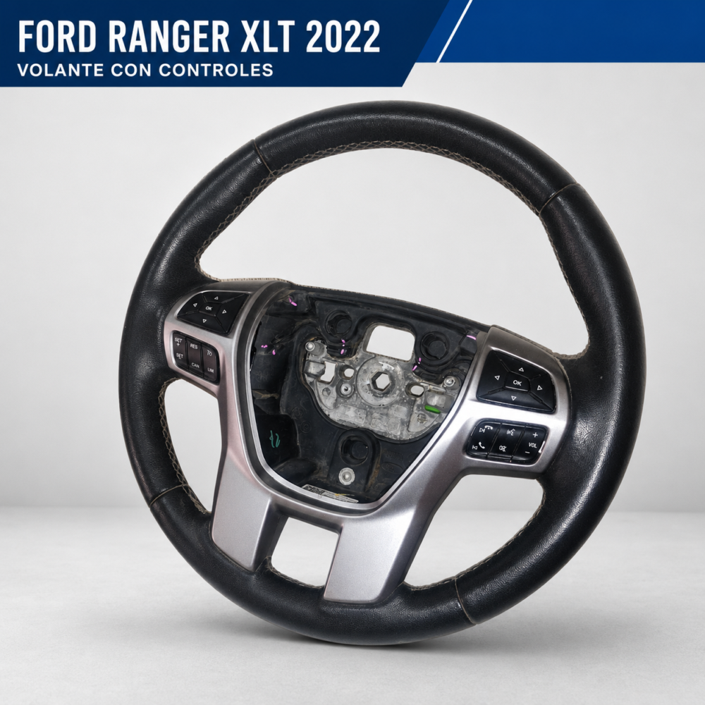 3 Ford Ranger Xlt 2022 Volante De Piel Con Controles Original