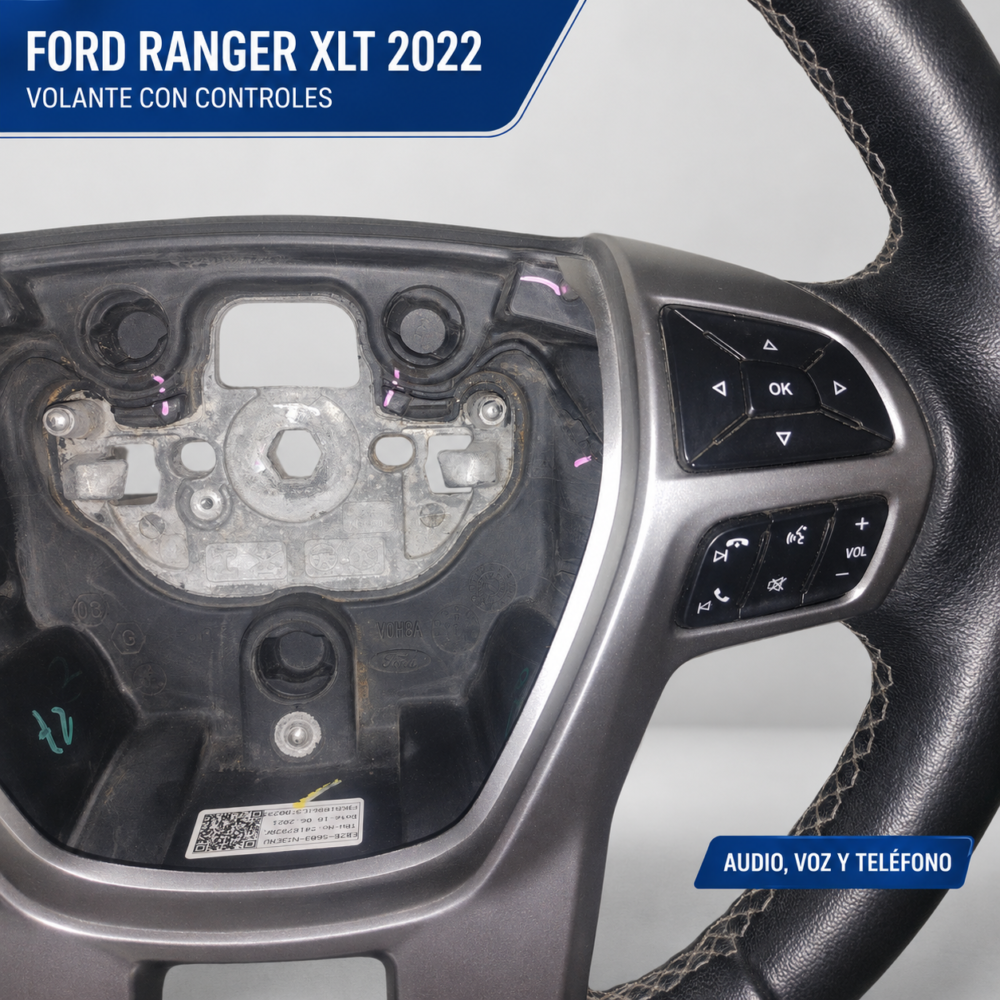 4 Ford Ranger Xlt 2022 Volante De Piel Con Controles Original