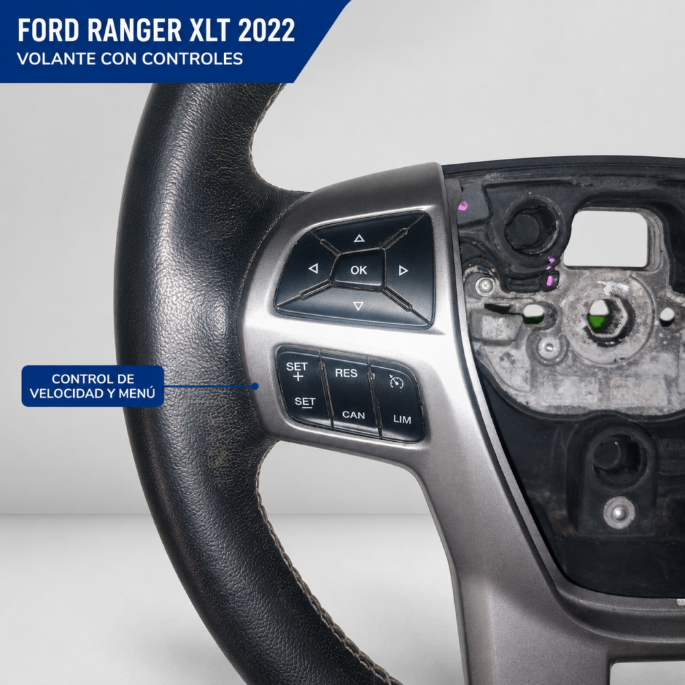 5 Ford Ranger Xlt 2022 Volante De Piel Con Controles Original