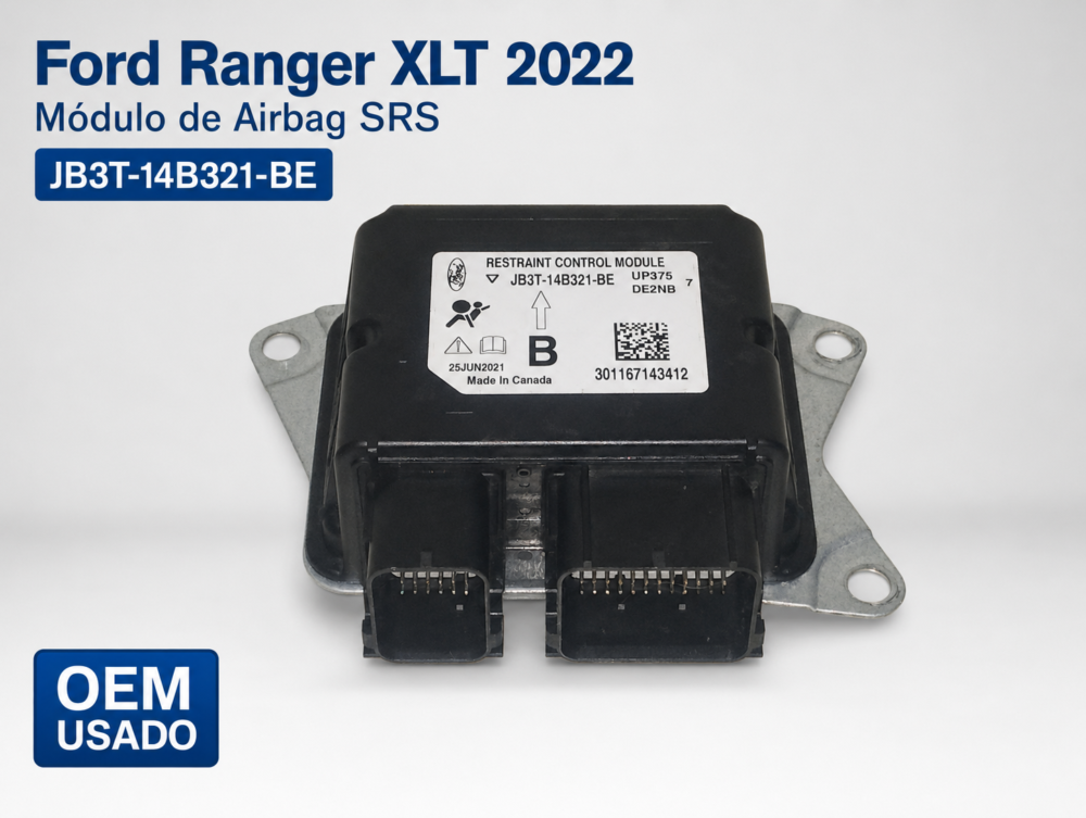 Ford Ranger XLT 2022 Módulo Airbag RCM JB3T-14B321-FA