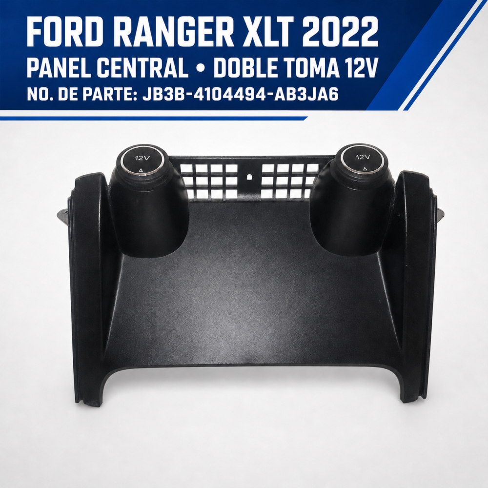b467330a-fa72-441d-a67a-8597d3a701d2 Ford Ranger Xlt 2019-2022 Panel Central Doble Toma 12v Oem
